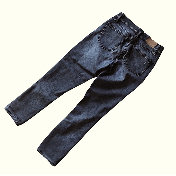 MADEWELL High Rise Distressed Denim Ankle Cropped Ripped Knee Skinny Jeans 24 - Picture 5 of 7